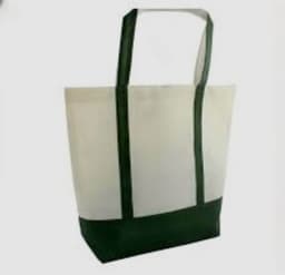 bolsa verde y blanco