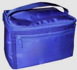 bolsa azul y blanco